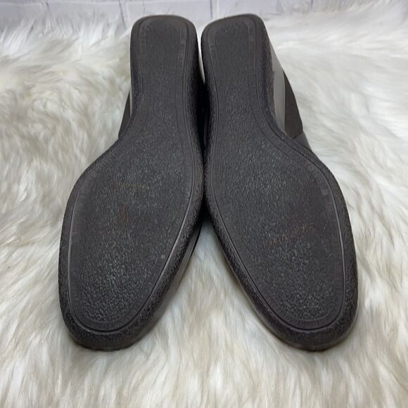 Stuart Weitzman Brown Wedge Loafers Sz 8.5M - Picture 6 of 7